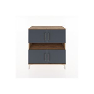 Hyperion Şifonyer 5 Raflı 4 Kapaklı 88x44x96 Çam-antrasit