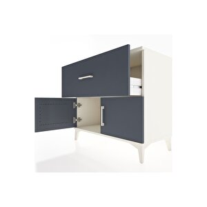 Hyperion Şifonyer Tek Çekmeceli 2 Kapaklı 88x44x80 Aytaşı-antrasit