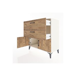 Hyperion Şifonyer 2 Çekmeceli 2 Kapaklı 88x44x96 Aytaşı-çam