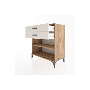 Hyperion Şifonyer Tek Raflı 2 Çekmeceli 88x44x96 Çam-aytaşı