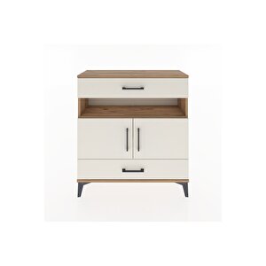 Arges Şifonyer 3 Raflı 2 Çekmeceli 2 Kapaklı 88x30x96 Çam-aytaşı