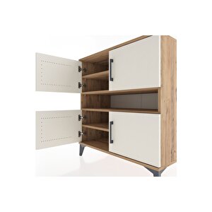 Hyperion Şifonyer 5 Raflı 4 Kapaklı 88x44x96 Çam-aytaşı