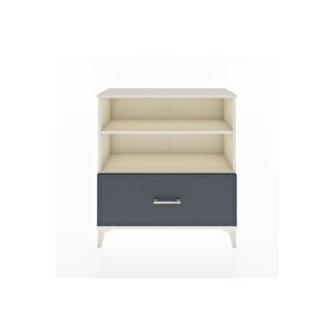 Arges Şifonyer 2 Raflı Tek Çekmeceli 88x30x96 Aytaşı-antrasit