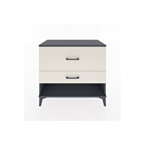 Hyperion Şifonyer 2 Çekmeceli 88x44x80 Antrasit-aytaşı