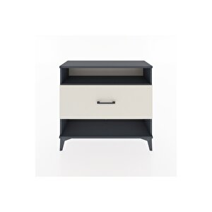 Arges Şifonyer Tek Raflı Tek Çekmeceli 88x30x80 Antrasit-aytaşı