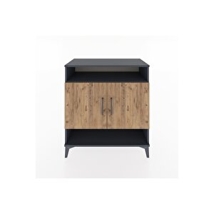 Hyperion Şifonyer 2 Raflı 2 Kapaklı 88x44x96 Antrasit-çam