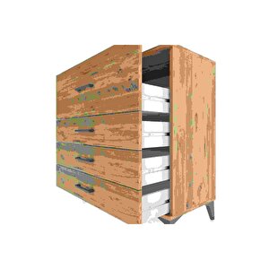 Hyperion Şifonyer 4 Çekmeceli 88x44x96 Çam-çam