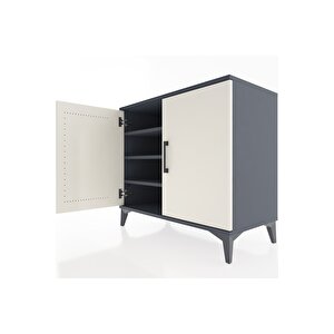 Hyperion Şifonyer 3 Raflı 2 Kapaklı 88x44x80 Antrasit-aytaşı