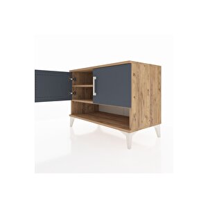 Hyperion Şifonyer 2 Raflı 2 Kapaklı 88x44x64 Çam-antrasit