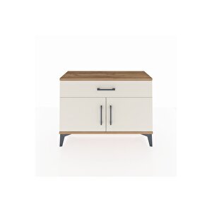 Arges Şifonyer Tek Raflı Tek Çekmeceli 2 Kapaklı 88x30x64 Çam-aytaşı