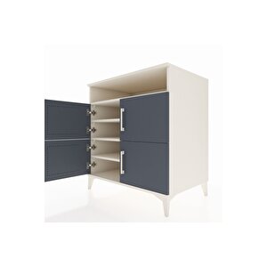 Kronos Şifonyer 4 Raflı 4 Kapaklı 88x59x96 Aytaşı-antrasit