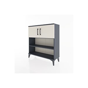 Arges Şifonyer 3 Raflı 2 Kapaklı 88x30x96 Antrasit-aytaşı