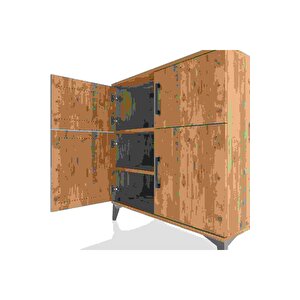 Hyperion Şifonyer 2 Raflı 4 Kapaklı 88x44x96 Çam-çam