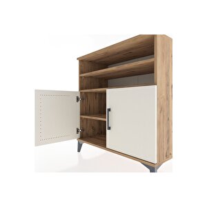 Hyperion Şifonyer 3 Raflı 2 Kapaklı 88x44x96 Çam-aytaşı