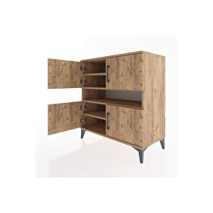 Hyperion Şifonyer 5 Raflı 4 Kapaklı 88x44x96 Çam-çam