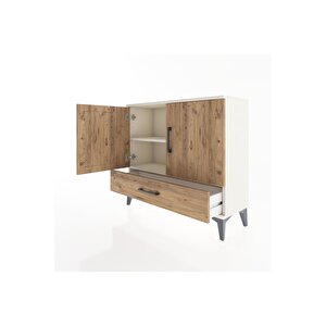 Arges Şifonyer 2 Raflı Tek Çekmeceli 2 Kapaklı 88x30x80 Aytaşı-çam