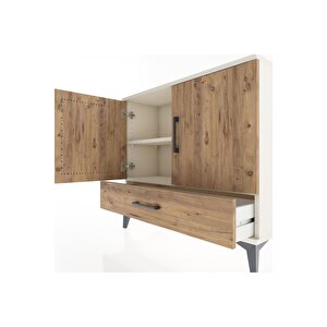 Arges Şifonyer 2 Raflı Tek Çekmeceli 2 Kapaklı 88x30x80 Aytaşı-çam