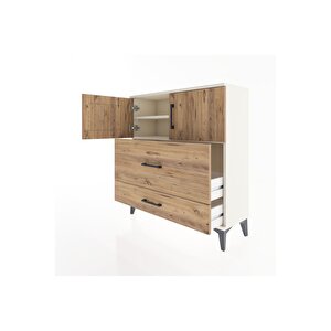 Arges Şifonyer 2 Raflı 2 Çekmeceli 2 Kapaklı 88x30x96 Aytaşı-çam