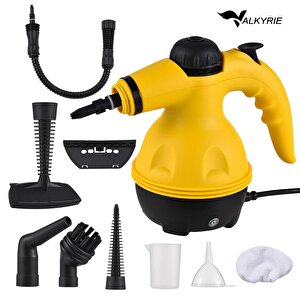 2500w El Tipi Buharlı Temizleyici – 3 Bar Basınç, 360° Döner Başlık, 9 Parça Aparatlı, Çok Amaçlı Kullanım