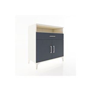 Hyperion Şifonyer Tek Raflı Tek Çekmeceli 2 Kapaklı 88x44x96 Aytaşı-antrasit