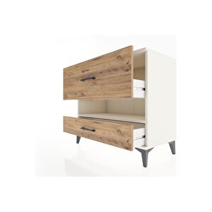 Hyperion Şifonyer Tek Raflı 2 Çekmeceli 88x44x80 Aytaşı-çam