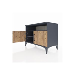 Hyperion Şifonyer 2 Raflı 2 Kapaklı 88x44x64 Antrasit-çam