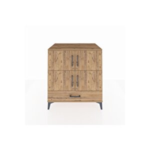 Kronos Şifonyer 4 Raflı Tek Çekmeceli 4 Kapaklı 88x59x96 Çam-çam