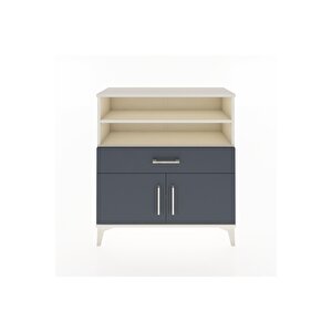 Arges Şifonyer 3 Raflı Tek Çekmeceli 2 Kapaklı 88x30x96 Aytaşı-antrasit