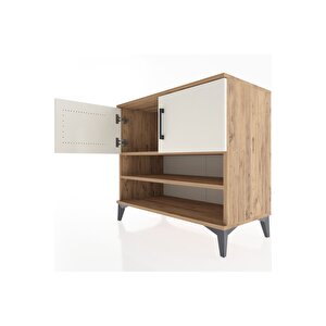 Hyperion Şifonyer 2 Raflı 2 Kapaklı 88x44x80 Çam-aytaşı