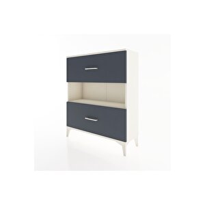 Arges Şifonyer Tek Raflı 2 Çekmeceli 88x30x106 Aytaşı-antrasit