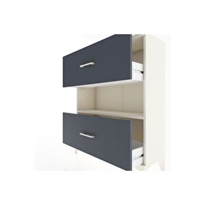 Arges Şifonyer Tek Raflı 2 Çekmeceli 88x30x106 Aytaşı-antrasit