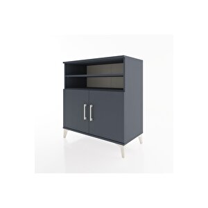 Hyperion Şifonyer 3 Raflı 2 Kapaklı 88x44x96 Antrasit-antrasit