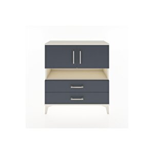 Arges Şifonyer 3 Raflı 2 Çekmeceli 2 Kapaklı 88x30x96 Aytaşı-antrasit