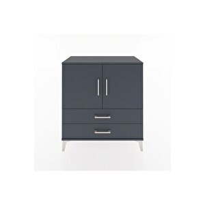 Hyperion Şifonyer 3 Raflı 2 Çekmeceli 2 Kapaklı 88x44x96 Antrasit-antrasit