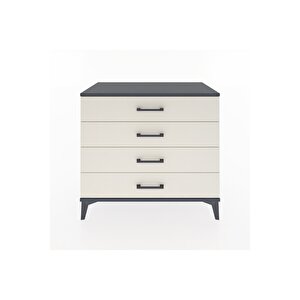 Hyperion Şifonyer 4 Çekmeceli 88x44x80 Antrasit-aytaşı