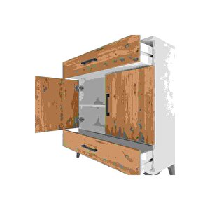 Arges Şifonyer 2 Raflı 2 Çekmeceli 2 Kapaklı 88x30x96 Aytaşı-çam