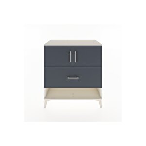 Hyperion Şifonyer 2 Raflı Tek Çekmeceli 2 Kapaklı 88x44x96 Aytaşı-antrasit