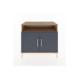 Hyperion Şifonyer Tek Raflı 2 Kapaklı 88x44x80 Çam-antrasit