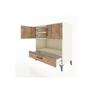 Hyperion Şifonyer 3 Raflı Tek Çekmeceli 2 Kapaklı 88x44x96 Aytaşı-çam