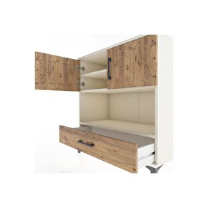 Hyperion Şifonyer 3 Raflı Tek Çekmeceli 2 Kapaklı 88x44x96 Aytaşı-çam