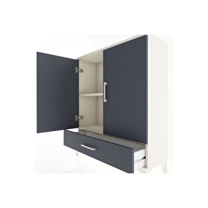 Arges Şifonyer 2 Raflı Tek Çekmeceli 2 Kapaklı 88x30x106 Aytaşı-antrasit