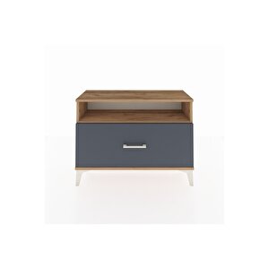 Arges Şifonyer Tek Raflı Tek Çekmeceli 88x30x64 Çam-antrasit