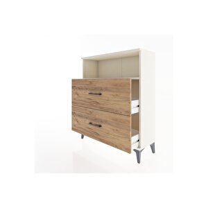 Arges Şifonyer Tek Raflı 2 Çekmeceli 88x30x106 Aytaşı-çam