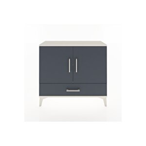 Arges Şifonyer 2 Raflı Tek Çekmeceli 2 Kapaklı 88x30x80 Aytaşı-antrasit