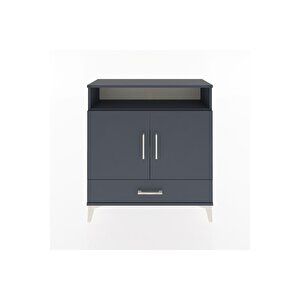 Arges Şifonyer 3 Raflı Tek Çekmeceli 2 Kapaklı 88x30x96 Antrasit-antrasit