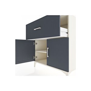 Hyperion Şifonyer Tek Raflı Tek Çekmeceli 2 Kapaklı 88x44x96 Aytaşı-antrasit