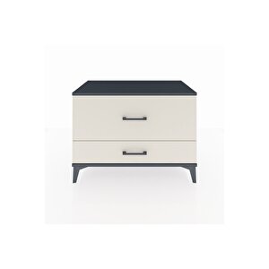 Hyperion Şifonyer 2 Çekmeceli 88x44x64 Antrasit-aytaşı