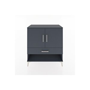 Hyperion Şifonyer Tek Raflı Tek Çekmeceli 2 Kapaklı 88x44x96 Antrasit-antrasit