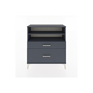 Arges Şifonyer 2 Raflı 2 Çekmeceli 88x30x96 Antrasit-antrasit