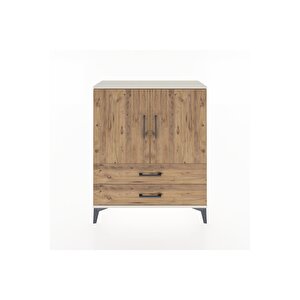 Arges Şifonyer 2 Raflı 2 Çekmeceli 2 Kapaklı 88x30x106 Aytaşı-çam
